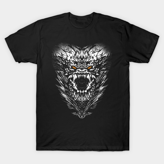 Nergigante White Trophy Head T-Shirt by DeemeeArt